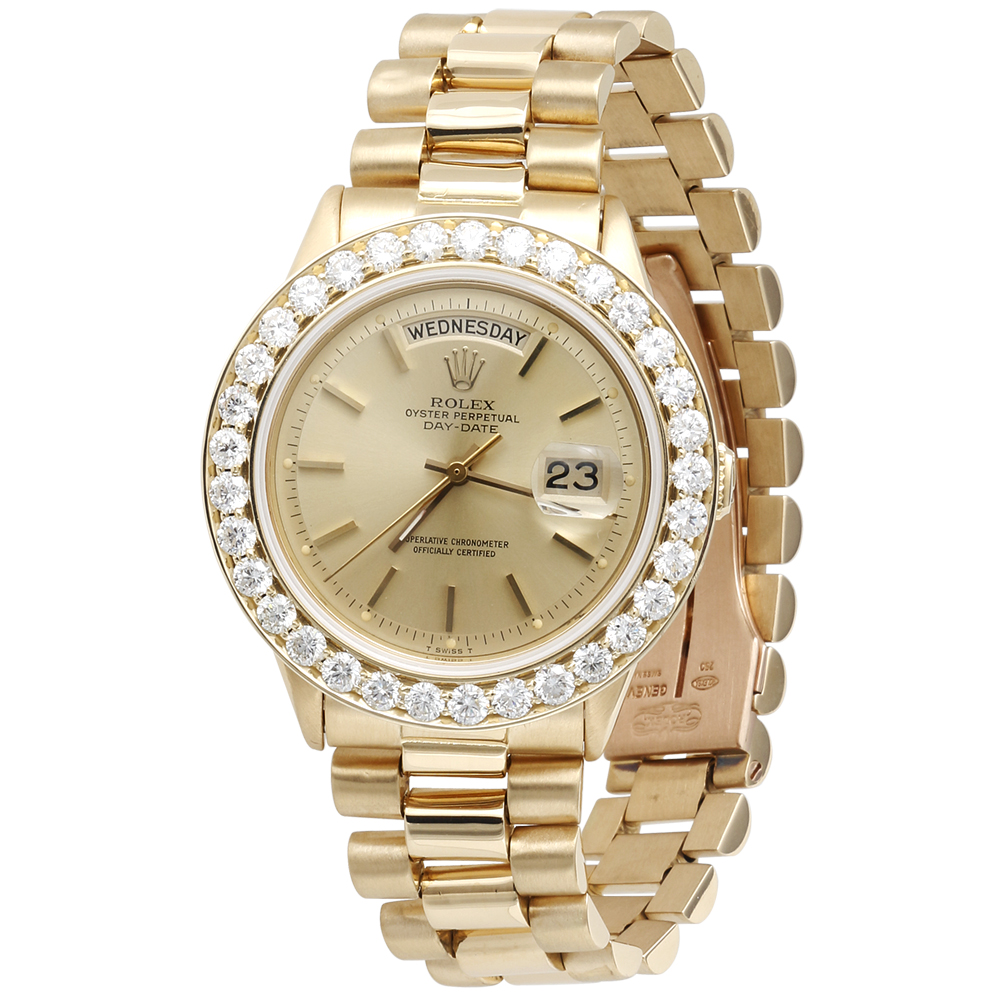 gold diamond rolex mens